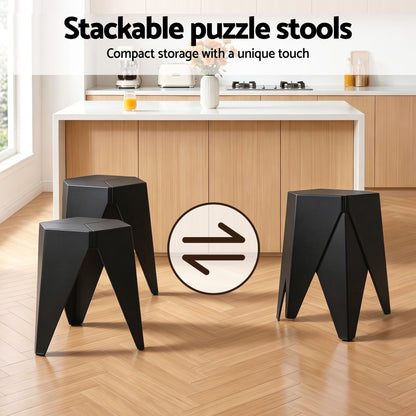 Artiss Bar Stools and Table Set 3PCS Dining Desk Kitchen Chairs Cafe Pub Black BA-SET-304-T-BK
