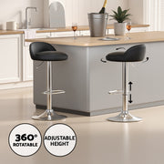 Artiss Bar Table and Stools Set Dining Desk Kitchen Chairs Cafe Pub BA-TAB-CHR-GASLIFT-BKSV