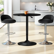 Artiss Bar Table and Stools Set Dining Desk Kitchen Chairs Cafe Pub BA-TAB-CHR-GASLIFT-BKSV