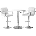 Artiss Bar Table and Stools Set Dining Desk Kitchen Chairs Cafe Pub BA-TAB-CHR-GASLIFT-WH