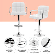 Artiss Bar Table and Stools Set Dining Desk Kitchen Chairs Cafe Pub BA-TAB-CHR-GASLIFT-WH