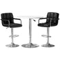 Artiss Bar Table and Stools Set Dining Desk Kitchen Chairs Cafe Pub BA-TAB-CHR-GASLIFT-WHBK