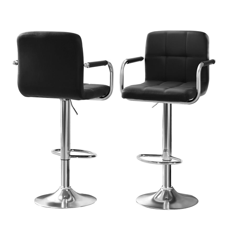 Artiss Bar Table and Stools Set Dining Desk Kitchen Chairs Cafe Pub BA-TAB-CHR-GASLIFT-WHBK