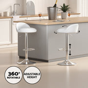 Artiss Bar Table and Stools Set Dining Desk Kitchen Chairs Cafe Pub BA-TAB-CHR-GASLIFT-WHSV
