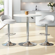 Artiss Bar Table and Stools Set Dining Desk Kitchen Chairs Cafe Pub BA-TAB-CHR-GASLIFT-WHSV