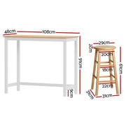 Artiss Bar Table and Stools Set Dining Desk Kitchen Chairs Cafe Pub BA-TAB-CHR-SET-NT