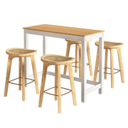 Artiss Bar Table and Stools Set Dining Desk Kitchen Chairs Cafe Pub BA-TAB-CHR-SET-NW