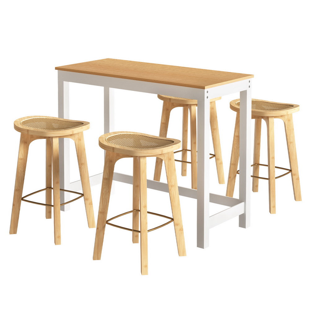 Artiss Bar Table and Stools Set Dining Desk Kitchen Chairs Cafe Pub BA-TAB-CHR-SET-NW