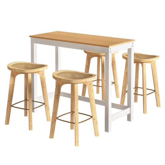 Artiss Bar Table and Stools Set Dining Desk Kitchen Chairs Cafe Pub BA-TAB-CHR-SET-NW