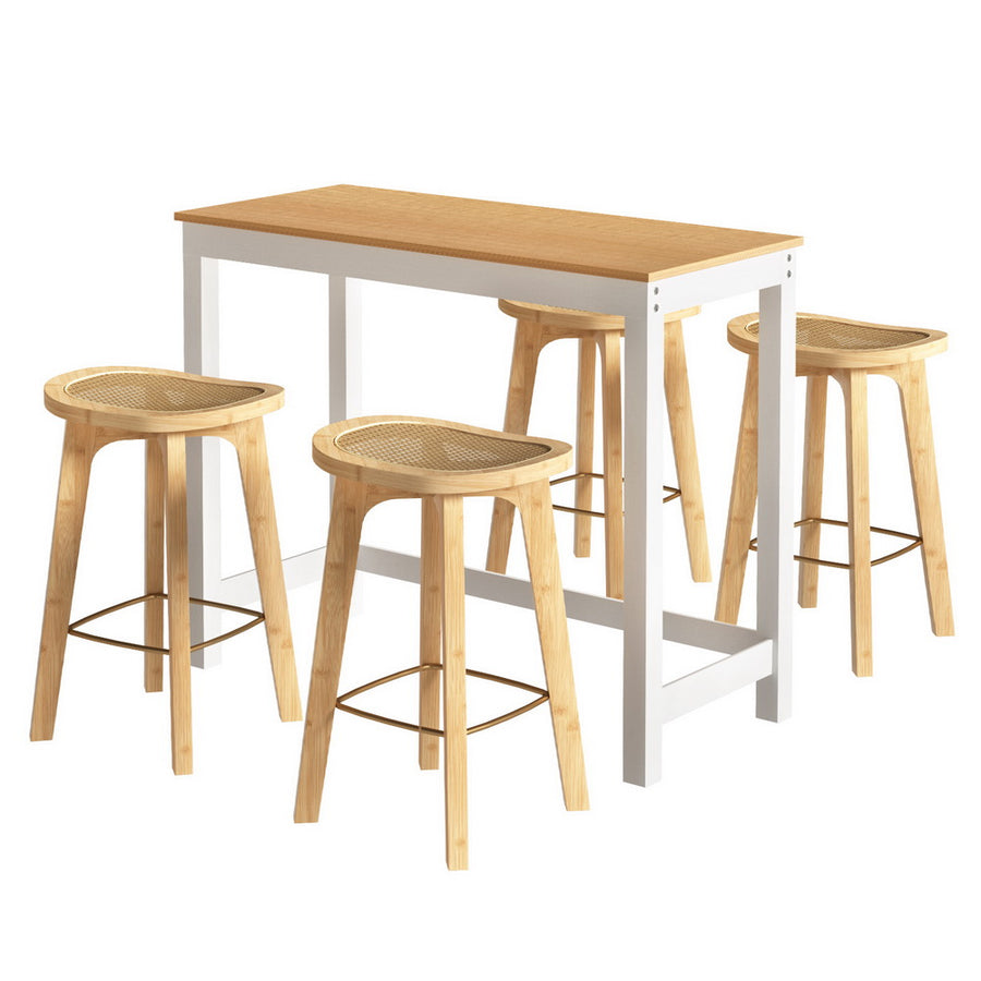 Artiss Bar Table and Stools Set Dining Desk Kitchen Chairs Cafe Pub BA-TAB-CHR-SET-NW