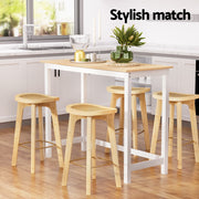 Artiss Bar Table and Stools Set Dining Desk Kitchen Chairs Cafe Pub BA-TAB-CHR-SET-NW