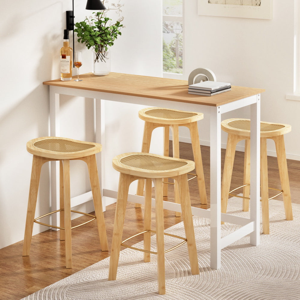 Artiss Bar Table and Stools Set Dining Desk Kitchen Chairs Cafe Pub BA-TAB-CHR-SET-NW