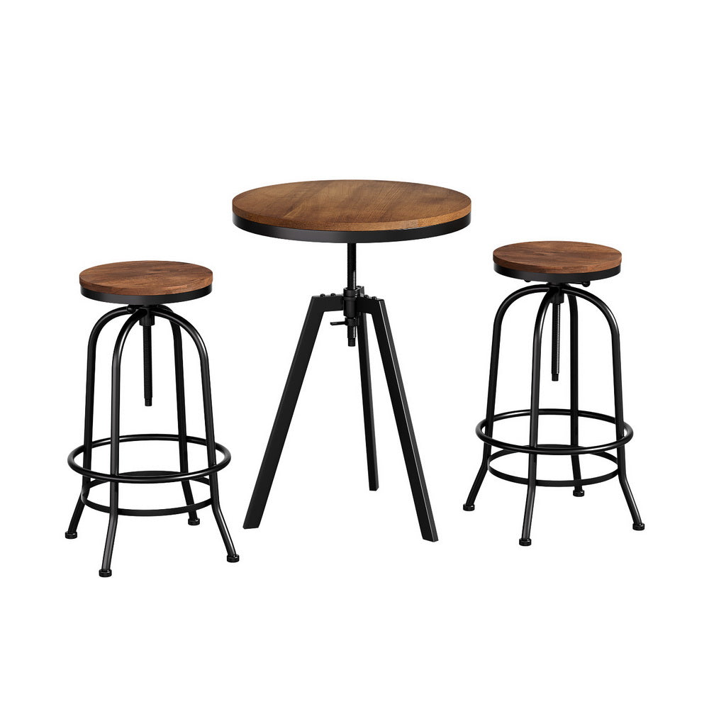 Artiss Bar Table Stools Set Dining Desk Industrial Kitchen Chairs Cafe Pub BA-TAB-CHR-SET-V17