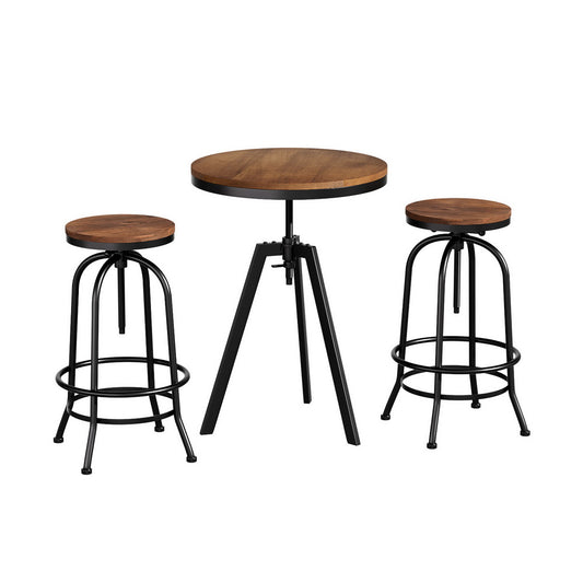 Artiss Bar Table Stools Set Dining Desk Industrial Kitchen Chairs Cafe Pub BA-TAB-CHR-SET-V17