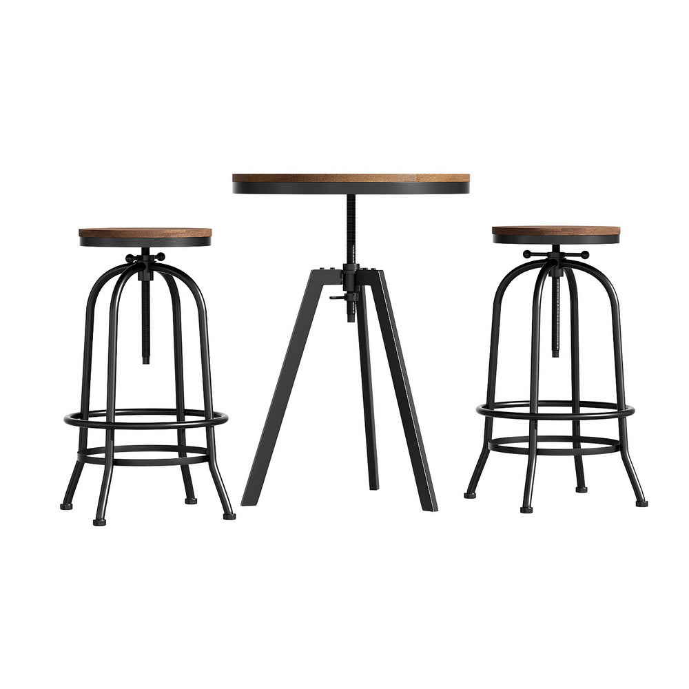 Artiss Bar Table Stools Set Dining Desk Industrial Kitchen Chairs Cafe Pub BA-TAB-CHR-SET-V17