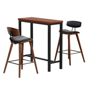 Artiss Bar Table and Stools Set Dining Desk Kitchen Chairs Cafe Pub BA-TAB-CHR-SET-WAL