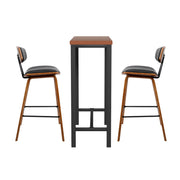 Artiss Bar Table and Stools Set Dining Desk Kitchen Chairs Cafe Pub BA-TAB-CHR-SET-WAL