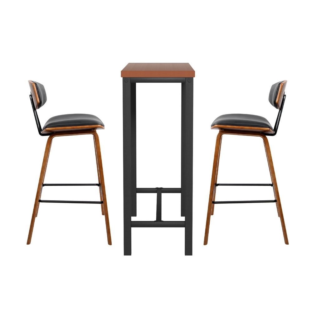 Artiss Bar Table and Stools Set Dining Desk Kitchen Chairs Cafe Pub BA-TAB-CHR-SET-WAL