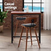 Artiss Bar Table and Stools Set Dining Desk Kitchen Chairs Cafe Pub BA-TAB-CHR-SET-WAL