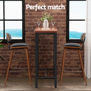 Artiss Bar Table and Stools Set Dining Desk Kitchen Chairs Cafe Pub BA-TAB-CHR-SET-WAL