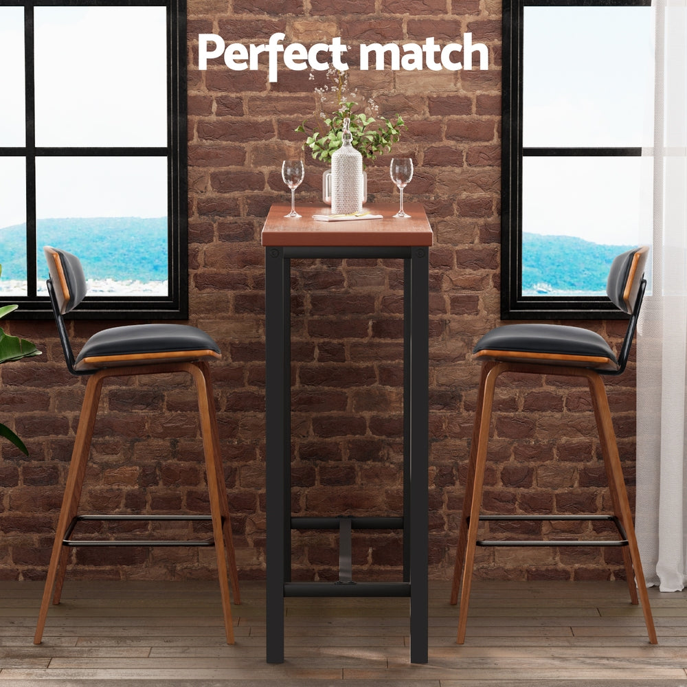 Artiss Bar Table and Stools Set Dining Desk Kitchen Chairs Cafe Pub BA-TAB-CHR-SET-WAL