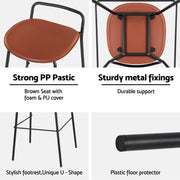 Artiss Bar Table and Stools Set Dining Desk Kitchen Chairs Cafe Pub BA-TAB-CHR-SET-WALBR
