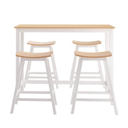 Artiss Bar Table and Stools Set Dining Desk Solid Wood Kitchen Chairs Cafe Pub BA-TAB-CHR-SET-WD