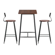 Artiss Bar Table and Stools Set Dining Desk Kitchen Chairs Cafe Pub BA-TAB-CHR-SET-WM
