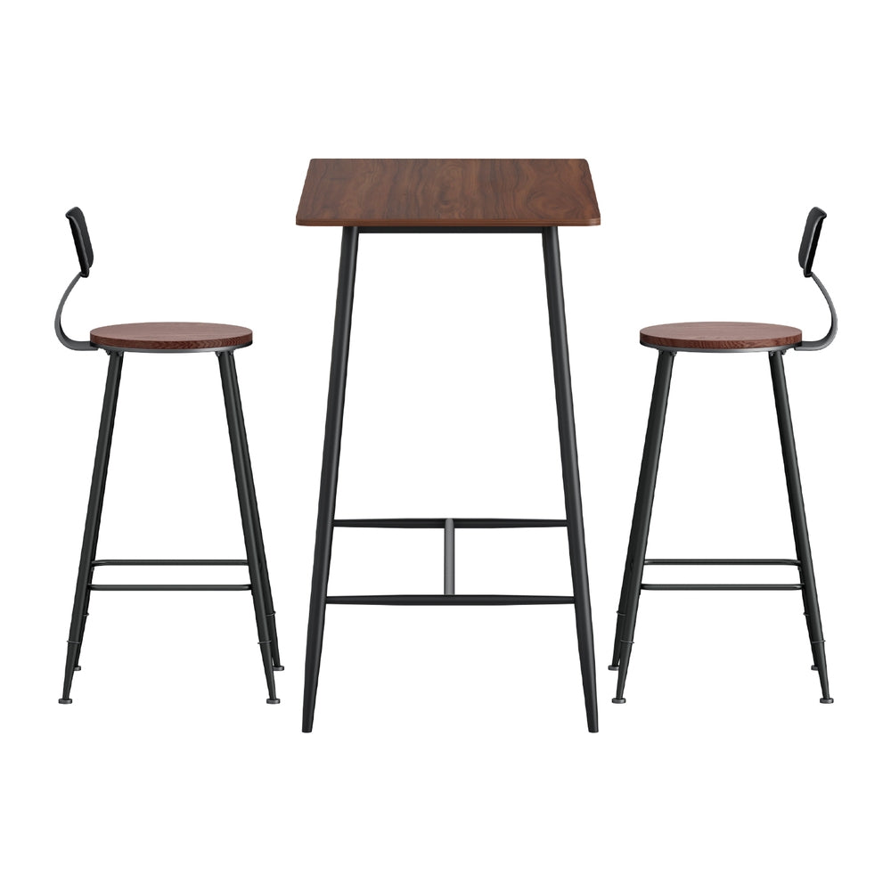 Artiss Bar Table and Stools Set Dining Desk Kitchen Chairs Cafe Pub BA-TAB-CHR-SET-WM
