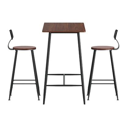 Artiss Bar Table and Stools Set Dining Desk Kitchen Chairs Cafe Pub BA-TAB-CHR-SET-WM