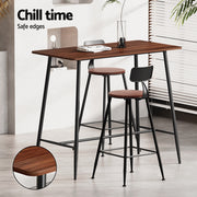 Artiss Bar Table and Stools Set Dining Desk Kitchen Chairs Cafe Pub BA-TAB-CHR-SET-WM