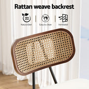 4x Artiss Bar Stools Kitchen Counter Rattan Chairs PU Leather Padding BA-TW-1782-BGX4