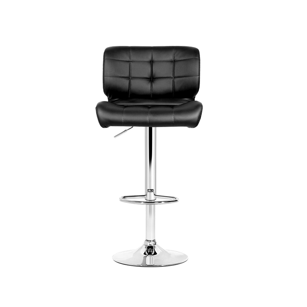 Artiss 4x Bar Stools Gas Lift Leather Padded Black BA-TW-4059-BKX4