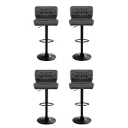 Artiss 4x Bar Stools Gas Lift Leather Padded Grey BA-TW-4059-CB-GYX4