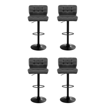 Artiss 4x Bar Stools Gas Lift Leather Padded Grey BA-TW-4059-CB-GYX4