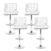 Artiss 4x Bar Stools Gas Lift Leather Padded White BA-TW-4059-WHX4
