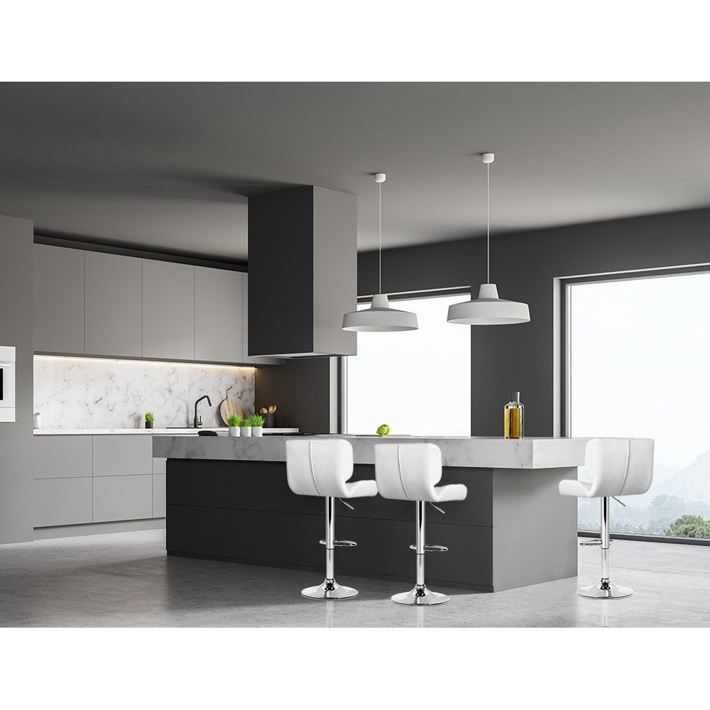Artiss 4x Bar Stools Gas Lift Leather Padded White BA-TW-4059-WHX4