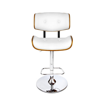 Artiss Bar Stools Gas Lift Leather White BA-TW-8045-WH