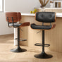 Artiss 2x Bar Stools Gas Lift Leather All Black BA-TW-8045A-BKX2