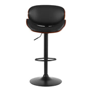 Artiss Bar Stools Kitchen Leather Barstools Swivel Gas Lift Chairs Black x2 BA-TW-8076-BKX2