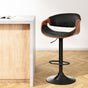 Artiss Bar Stools Gas Lift Leather w/Armrest BA-TW-8078-BK