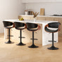 Artiss 4x Bar Stools Gas Lift Leather w/Armrest BA-TW-8078-BKX4