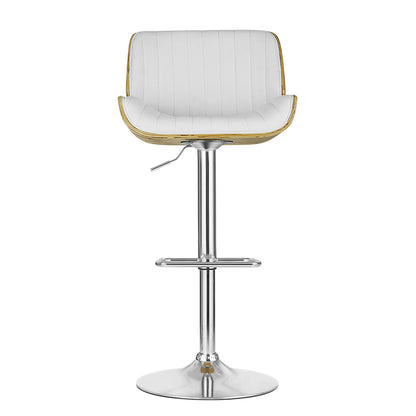 Artiss Bar Stools Swivel Leather Chairs Wooden BA-TW-8092-WH