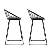Artiss 2x Bar Stools Padded Seat Metal BA-TW-8128-BKX2