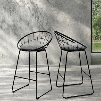Artiss 2x Bar Stools Padded Seat Metal BA-TW-8128-BKX2