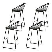 Artiss 4x Bar Stools Padded Seat Metal BA-TW-8128-BKX4