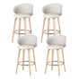 4x Artiss Bar Stools Dining Chairs Contoured Leather Wood Stool BA-TW-8186-BGX4