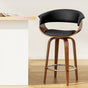Artiss Bar Stools Swivel PU Seat Wooden BA-TW-8201-BK