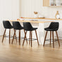 Artiss 4x Bar Stools PU Seat Wooden BA-TW-8206-BKX4