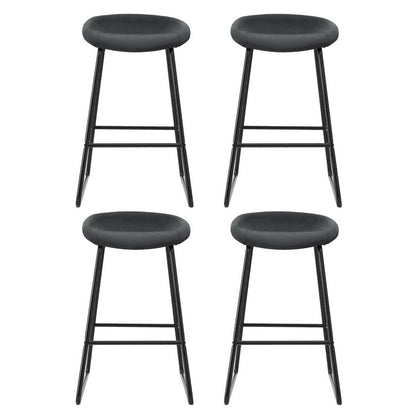 Artiss 4x Bar Stools Kitchen Dining Chairs Counter Stool PU Leather Metal BA-TW-8320-BKX4